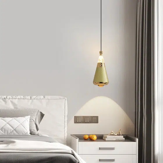 H19CM Cone Acrylic Pendant Lamp in Aluminum and Acrylic, installed view
