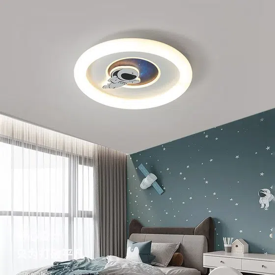 H19CM Rocket Spaceman LED Ceiling Light in Iron and Plastic, detail view