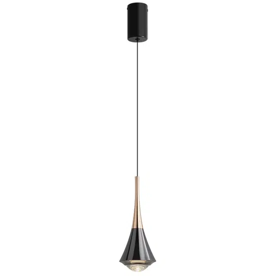 H23CM Diamond Aluminum Pendant Light in Aluminum and Lens, product photograph
