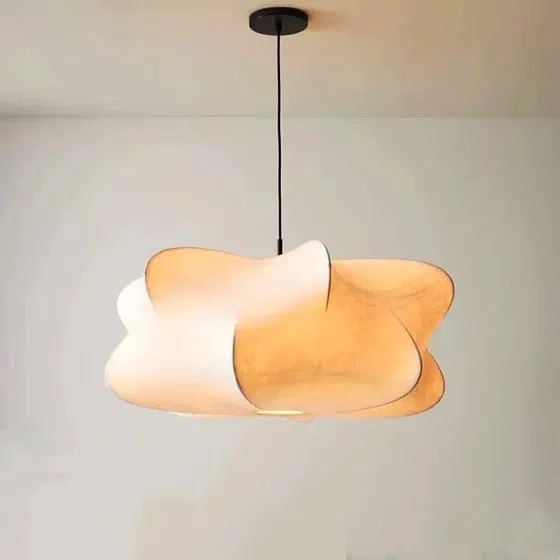 H23CM Wabi Sabi Silk Pendant Lamp in Iron and Silk, product photograph