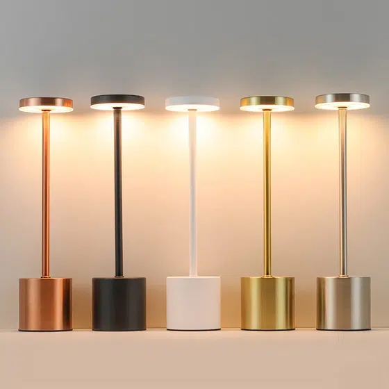 H34cm Iron Acrylic Colourful LED Table Lamp in Iron and Acrylic, scale view