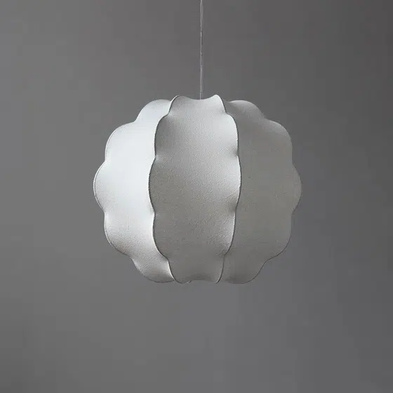 H35cm Retro Silk Pendant Lamp in Iron and Silk, scale view
