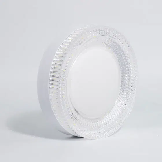 H4cm Round Rectangular Plastic Ceiling Light in Plastic, scale view