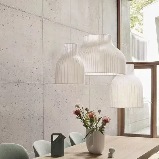 H50CM Cola Bottle Silk Pendant Lamp in Iron and Silk, scale view