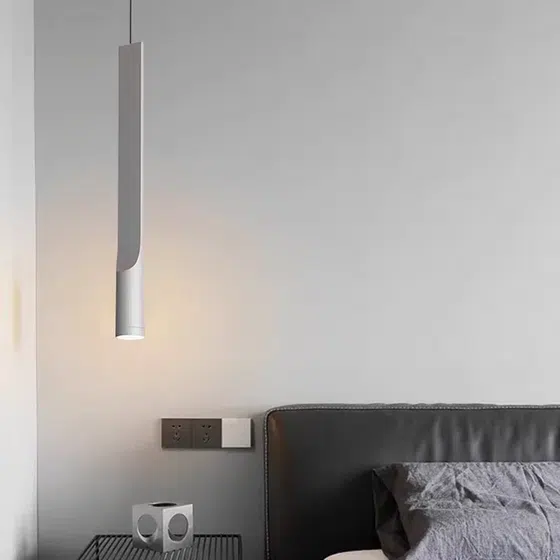 H50CM Long Linear Pendant Lamp in Aluminum Alloy, installed view