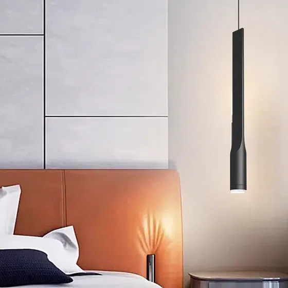 H50CM Long Linear Pendant Lamp in Aluminum Alloy, scale view
