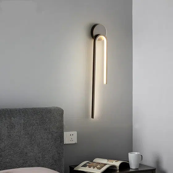 H55cm Iron Copper LED Wall Light in Iron and Copper, detail view