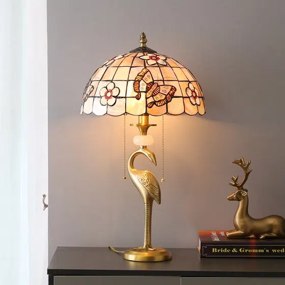 H56CM E26/E27 Copper Shell LED Table Light in Copper and Shell, scale view