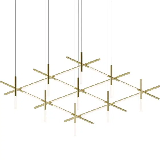H80CM Linear LED Pendant Light in Iron, scale view