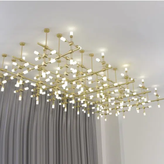 Hardware Art LED Large Pendant Lamp in Hardware and Acrylic, installed view