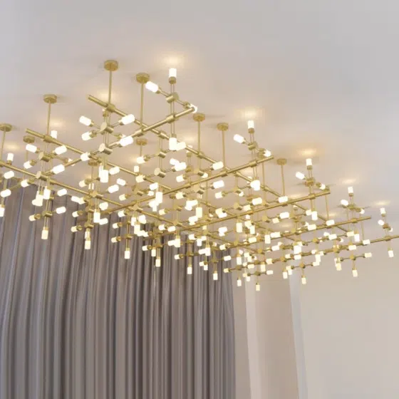 Hardware Art LED Large Pendant Lamp in Hardware and Acrylic, scale view