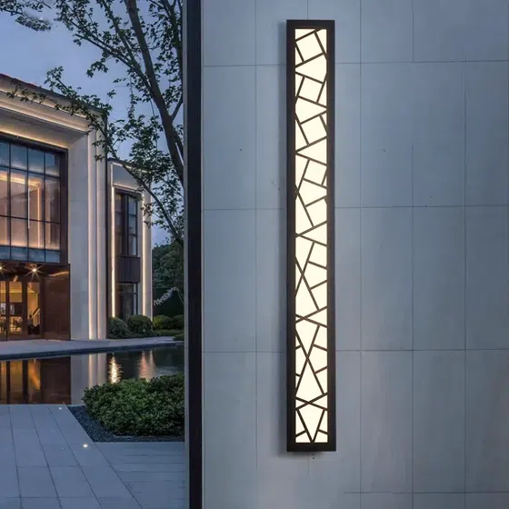Iron Acrylic Black LED Wall Lamp in Iron and Acrylic, installed view