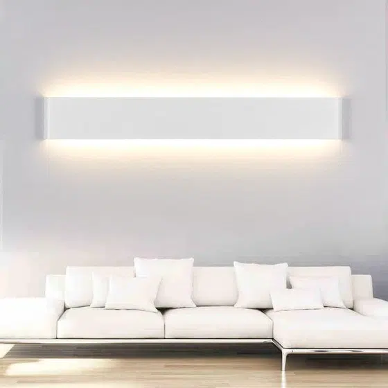 Iron Acrylic Black White LED Wall Lamp in Iron and Acrylic, scale view