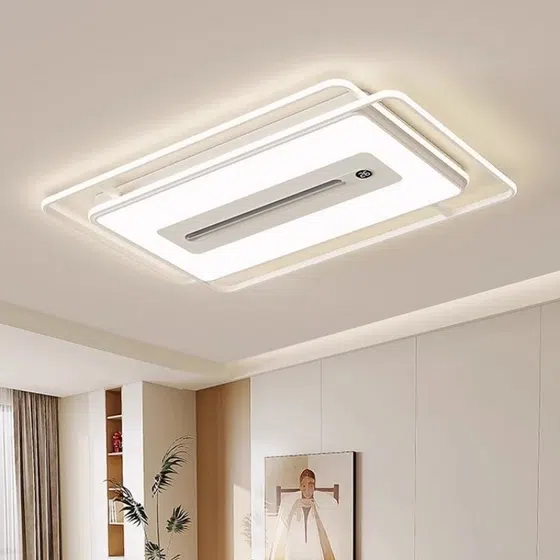 L110cm Iron Acrylic LED Ceiling Fan Lamp in Metal and PC and Acrylic, detail view