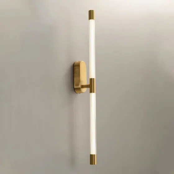 Iron Acrylic Linear Long Wall Light in Iron and Acrylic, product photograph