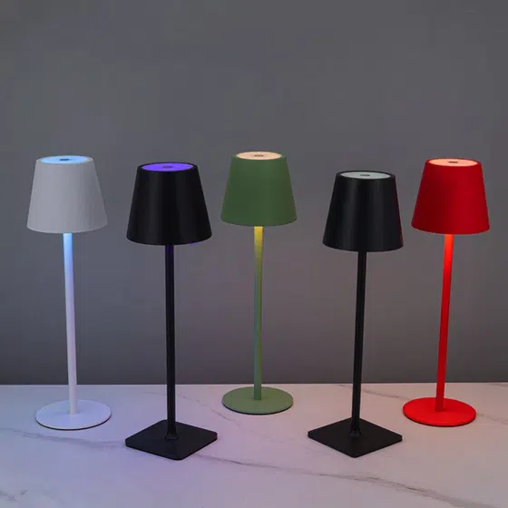H37cm Iron Aluminum Colourful Table Light in Iron and Aluminum, product photograph