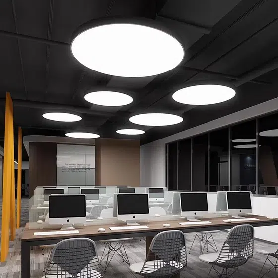 Iron Aluminum PVC Black Pendant Lamp in Aluminum and PVC and Iron, scale view