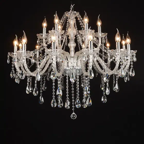 Iron Crystal Fabric Brown Chandelier in Iron and Crystal and Glass and Fabric, installed view