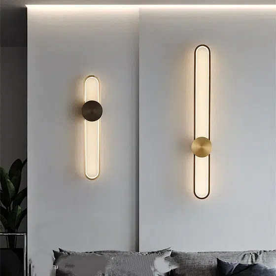Iron Long Strip LED Wall Lamp in Iron, product photograph