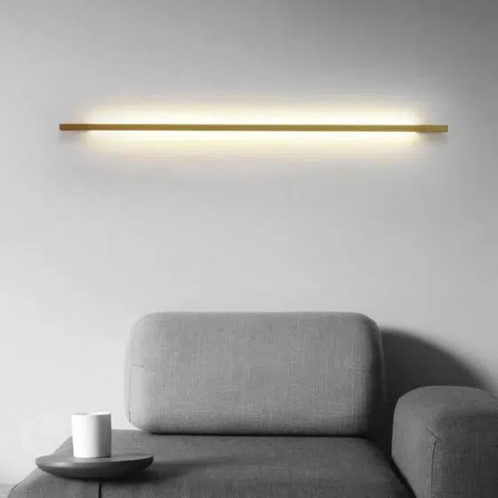 Iron Silicone LED Linear Wall Lamp in Iron and Silicone, installed view