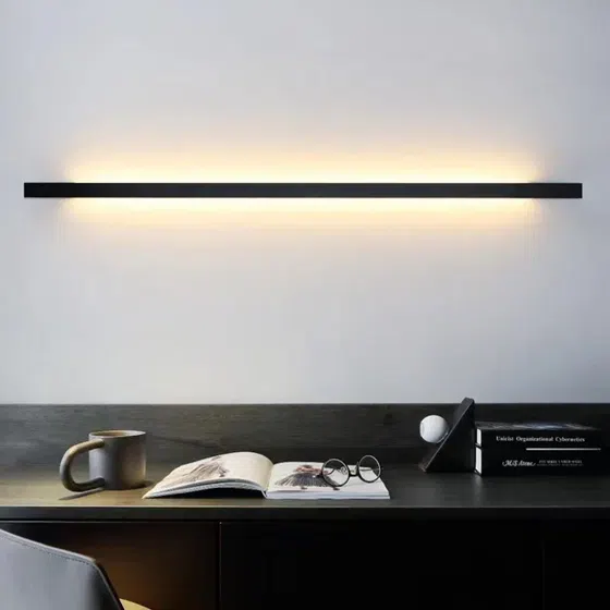 Iron Silicone LED Linear Wall Lamp in Iron and Silicone, scale view