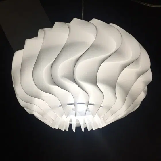 Lantern Acrylic Pendant Light in Iron and Acrylic, scale view