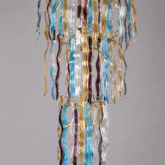 H150CM Large Chandelier Glass Branch in Copper and Glass, installed view