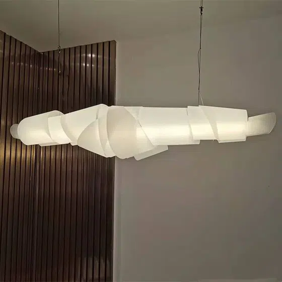 LED Acrylic PVC Pendant Light in Acrylic and PVC, scale view