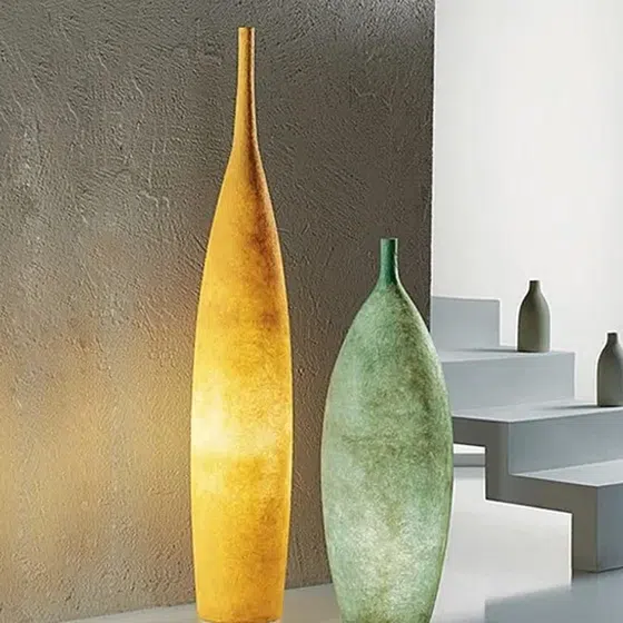 H92-142cm LED Colourful Vase Floor Light in Rotomolding Fiber, detail view