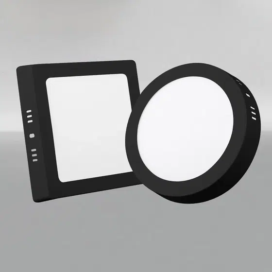 LED Aluminum Ultra-Thin Panel Ceiling Light in Aluminum, detail view