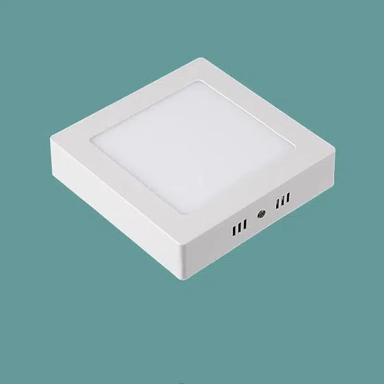 LED Aluminum Ultra-Thin Panel Ceiling Light in Aluminum, installed view