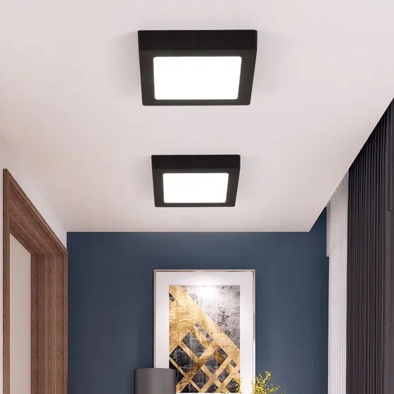 LED Aluminum Ultra-Thin Panel Ceiling Light in Aluminum, scale view