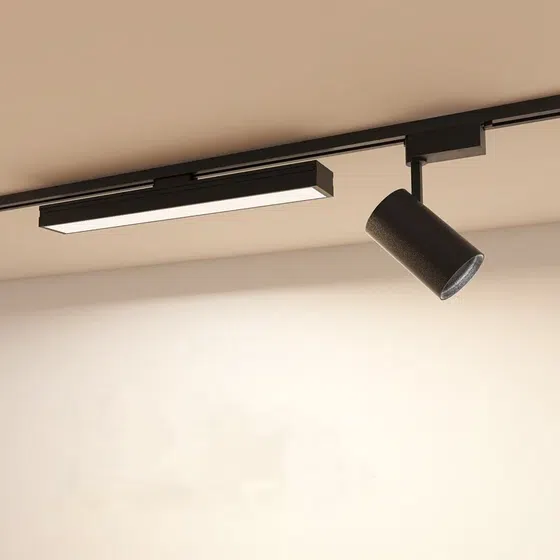 Magnetic Foldable LED COB Spot Grille Lamp Track Light in Aluminum, detail view
