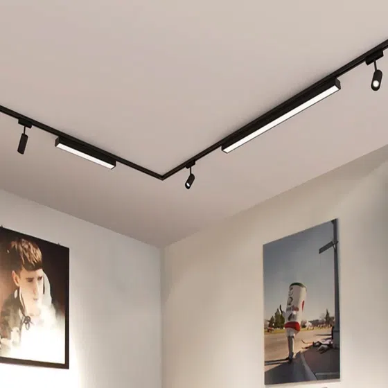 Magnetic Foldable LED COB Spot Grille Lamp Track Light in Aluminum, scale view