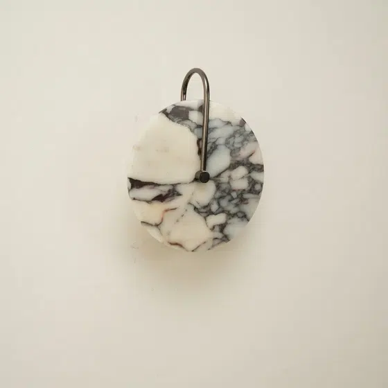 D25CM Marble Decorative Round Wall Lamp in Hardware and Bulgari Stone, scale view