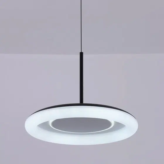 Matt Black White LED PE Pendant Lamp in Iron and PE, scale view