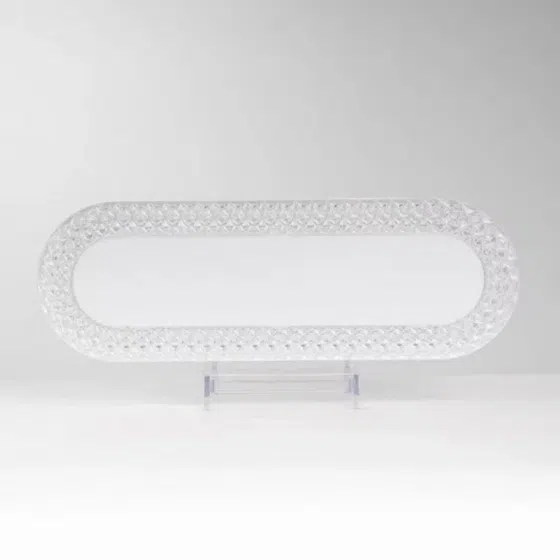 Mini White LED Ceiling Lamp in Plastic, detail view