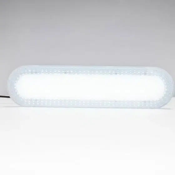 Mini White LED Ceiling Lamp in Plastic, installed view