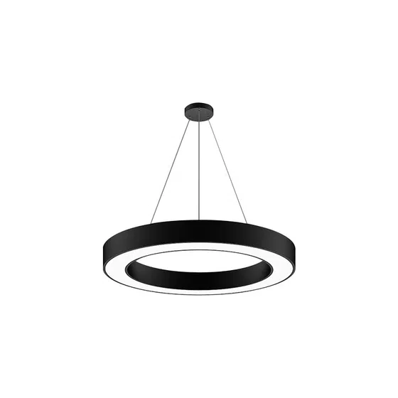 New Black Aluminum Pendant Lamp in Aluminum and PC, product photograph