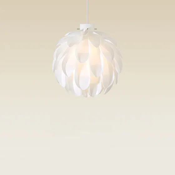 Petal Pinecone Acrylic Pendant Lamp in Iron and Acrylic, detail view