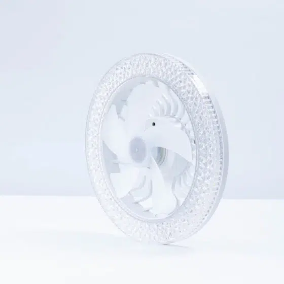 Remote Control Mini Ceiling Fan Light in Metal and PC and Acrylic, scale view