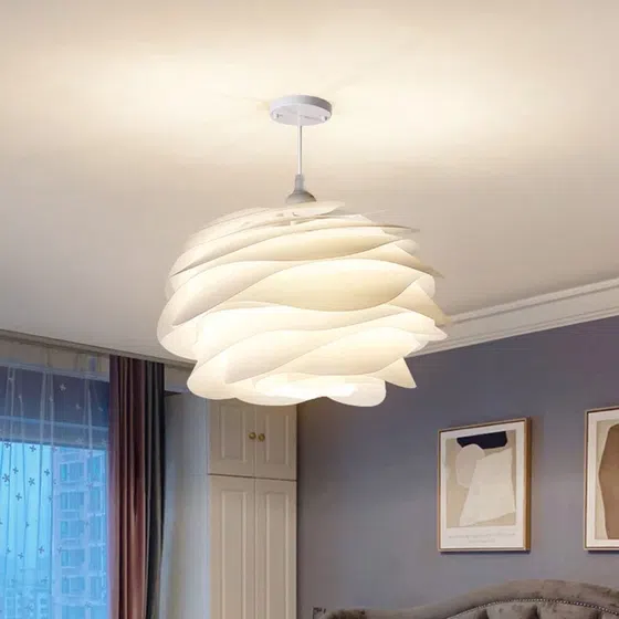 Rose Iron Acrylic Pendant Light in Iron and Acrylic, scale view