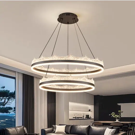 Silver Gray Resin Red Acrylic Pendant Lamp in Aluminum and Acrylic, detail view