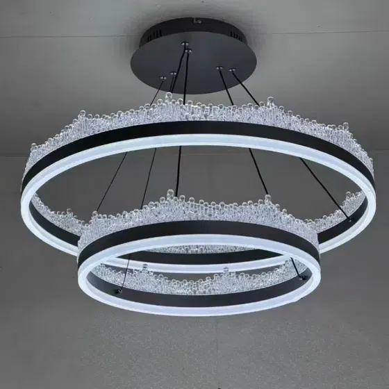 Silver Gray Resin Red Acrylic Pendant Lamp in Aluminum and Acrylic, scale view