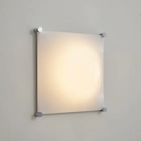 D35/42/60CM Square Art Acrylic Wall Light in Hardware and Acrylic, detail view