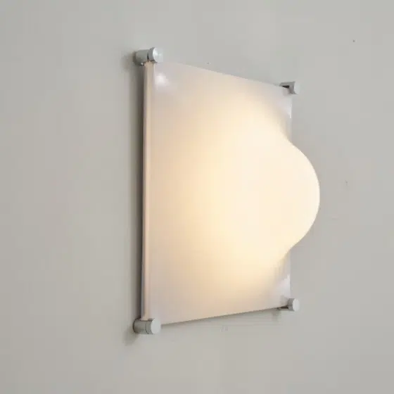D35/42/60CM Square Art Acrylic Wall Light in Hardware and Acrylic, installed view