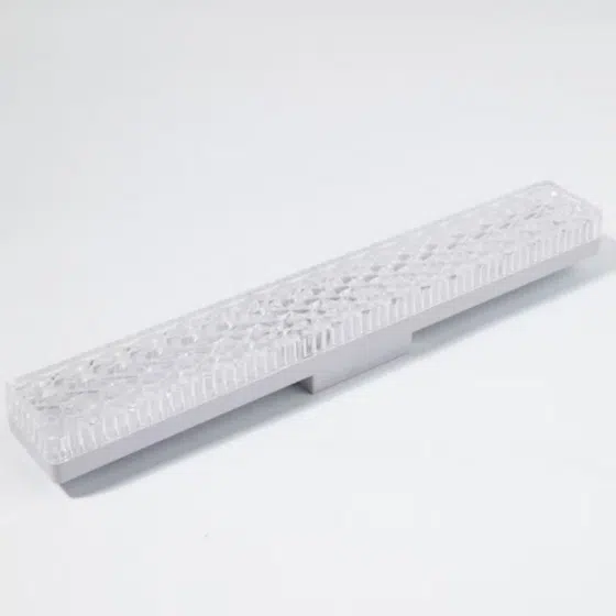 Square Rectangular Round Plastic Ceiling Lamp in Iron and Plastic, installed view