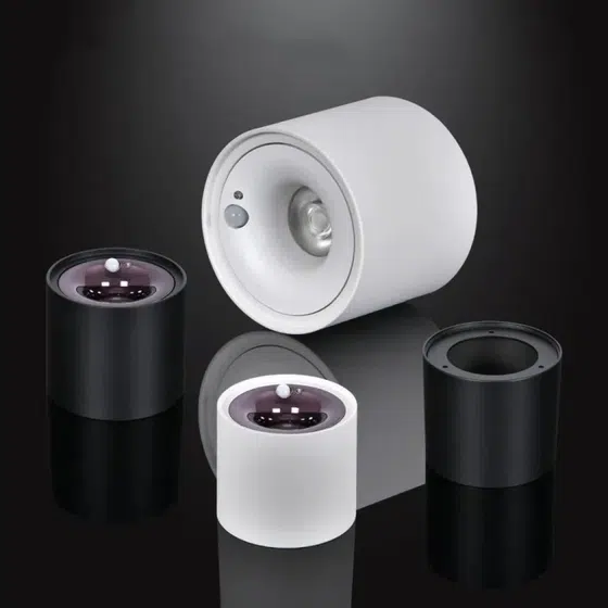 Surface Mount LED Aluminum COB Spotlight in Aluminum, scale view