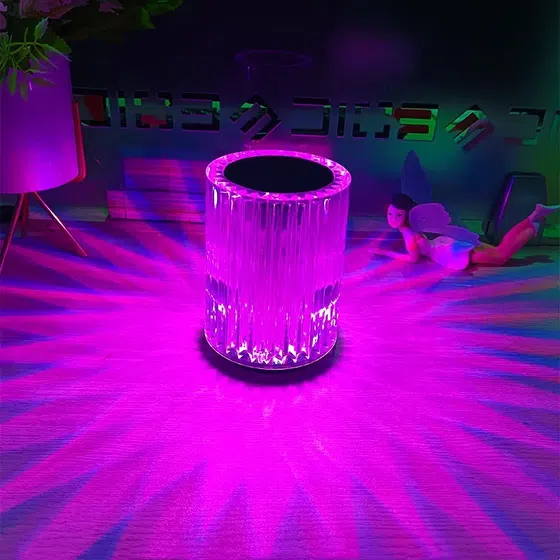 Transparent LED Linear Table Light in PS, scale view