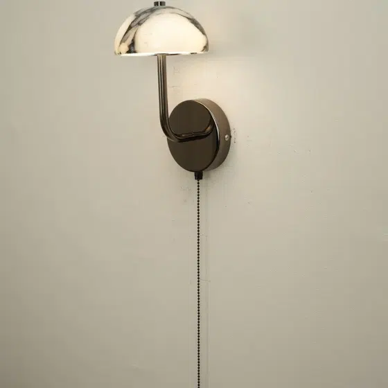 Umbrella LED Decorative Wall Lamp in Hardware and Bulgari Stone, scale view